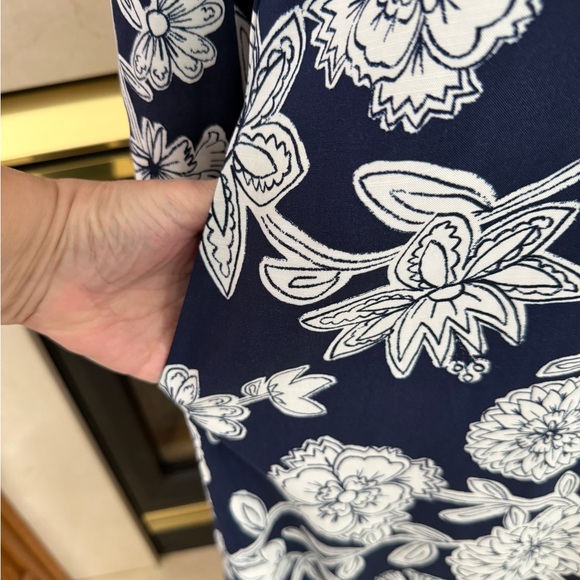 LOFT Floral Midi Pocket Shirtdress with Pockets Size XSmall NWOT - Picture 8 of 16